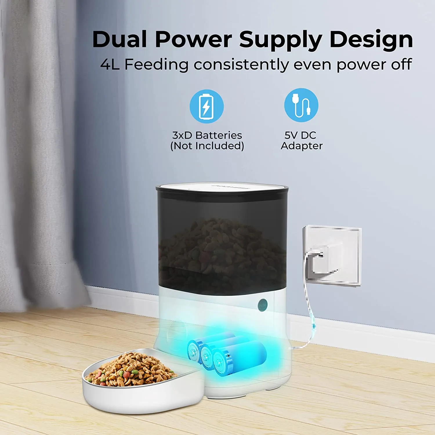 Dogness F12 Cube Programmable Pet Feeder White 4L