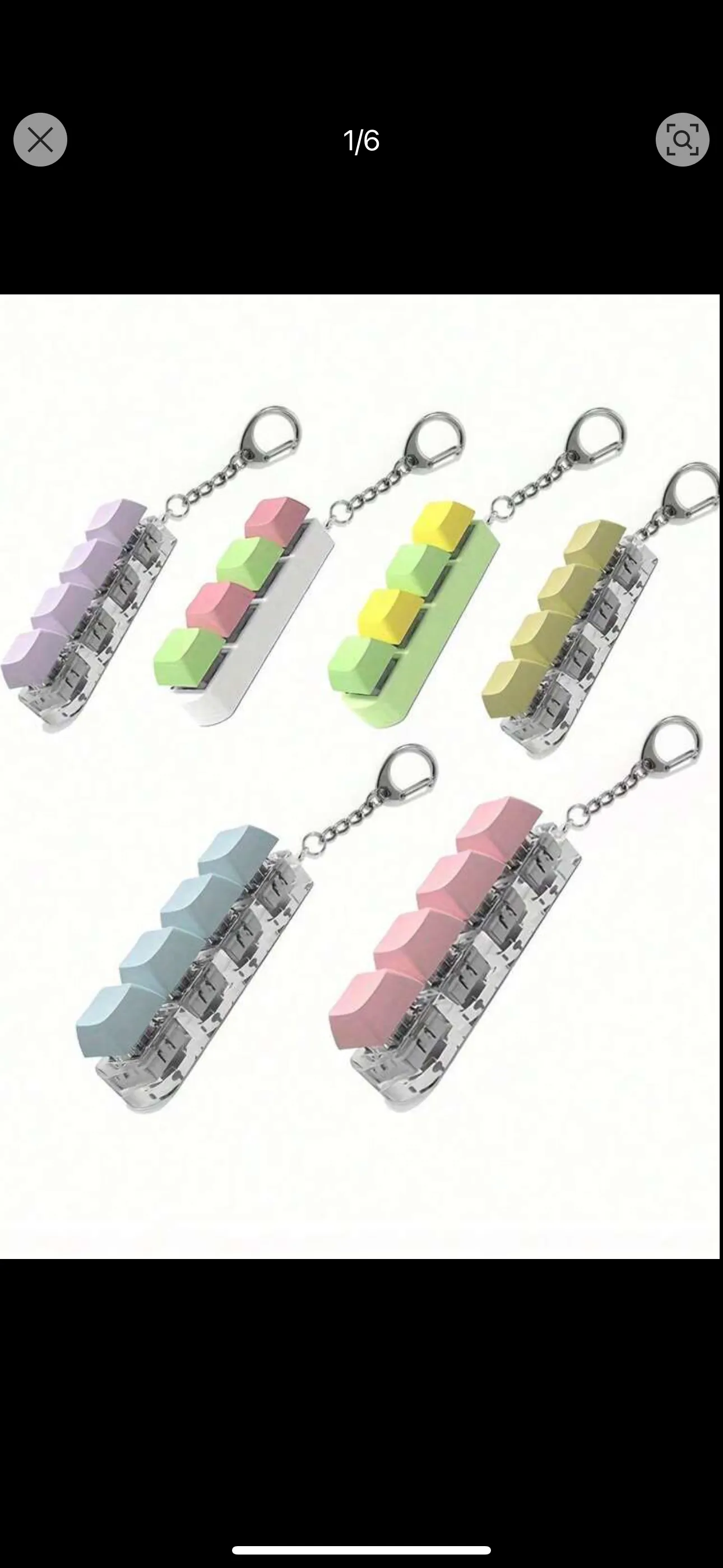 Keyboard button fidget keychain clicker