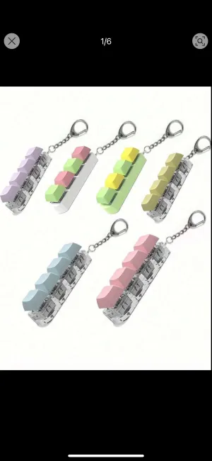Keyboard button fidget keychain clicker