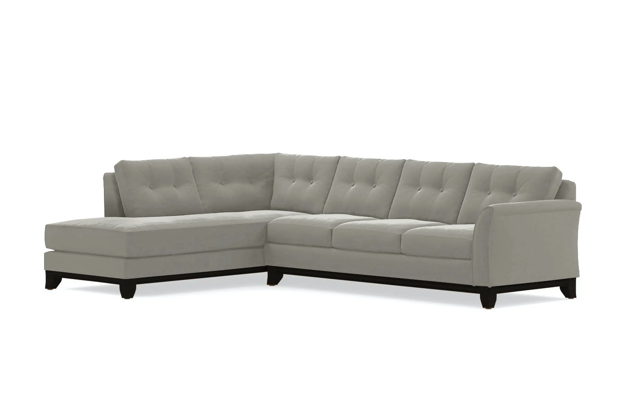 Marco 2pc Sleeper Sectional :: Leg Finish: Espresso / Configuration: LAF - Chaise on the Left / Sleeper Option: Memory Foam Mattress